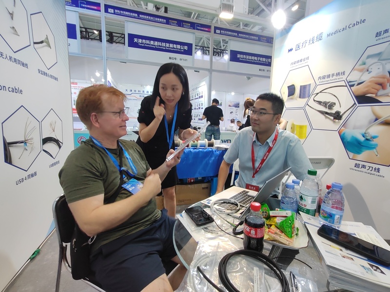 Customer in exhibition